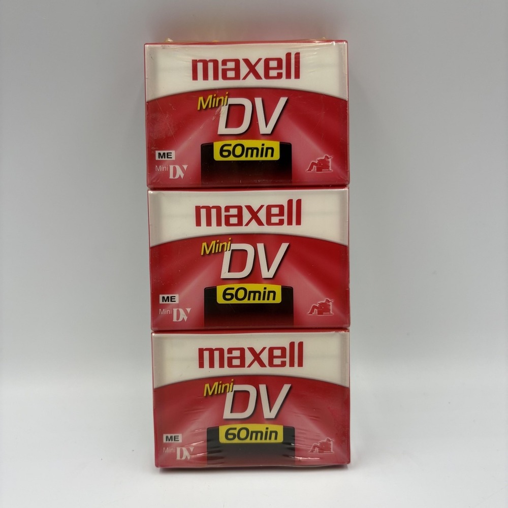 Maxell Mini DV DVM60SE 60min Color Video Cassette Tapes 3 Pack Sealed Japan
